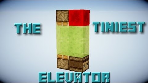 The Smallest Slime Block Elevator in Minecraft