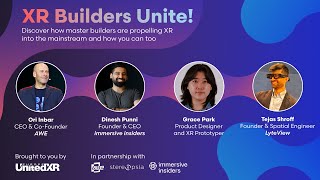 XR Builders Program at UnitedXR Europe: Opportunities & Success Stories
XR Builders Unite!
Join us for a LinkedIn Live session where Ori Inbar (CEO & Co-Founder, AWE) and Dinesh Punni (Founder & CEO, Immersive Insiders & XR Builders Program Coordinator) will break down the XR Builders Program -what it is, how it works, and how you can get involved.
Builders who joined the program in the US will also share their journeys - how the experience helped them grow their projects, expand their networks, and speed up their XR path.
Here’s what the program offers — and some of the opportunities we’ll be talking about during the live event:
- 2-minute pitch slot on the Expo Stage
- 1-hour live demo table in the Expo Hall
- Access to a speed networking session with investors and industry leaders
Don’t miss this opportunity to hear directly from Ori, Dinesh, and past Builders about how the program can open doors for your XR journey.
Save your spot, tune in live, and join the Builders community!
🎙️ New to streaming or looking to level up? Check out StreamYard and get $10 discount! 😍 https://streamyard.com/pal/d/4889999762915328 XR Builders Program at UnitedXR Europe: Opportunities & Success Stories