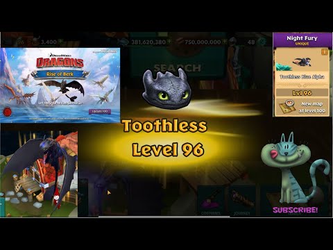 Dragons Rise Of Berk Upgrading Toothless Level 96 Night Fury Dragon Power Boost