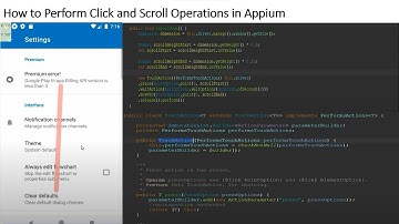 How to Perform Click and Scroll Operations in Appium | TouchAction in Appium