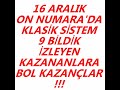 ON NUMARA 16 ARALIK 9 BİLDİK!! - YouTube