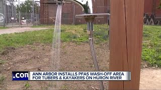 Ann Arbor installs PFAS wash-off area for tubers, kayakers on Huron River