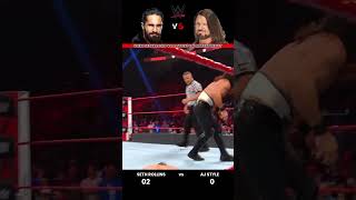 Every Seth Rollins Vs Aj Style 1 On 1 Match Result Edit