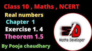 Class 10| Maths| NCERT|chapter 1| Real numbers| Exercise 1.4| Theorem 1.5( introduction)