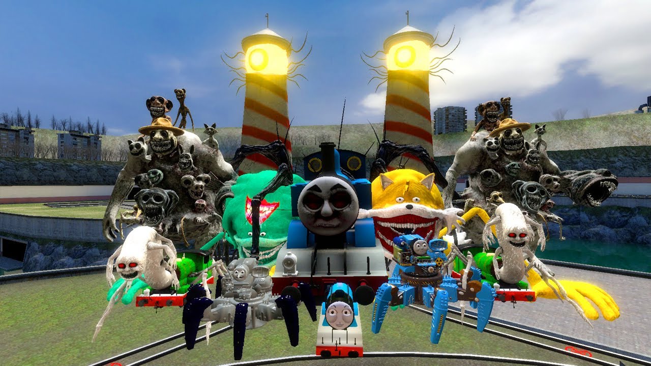 Toby Shin Building a Thomas Train Chased By Cursed Toby turned into Shin Sonic ...