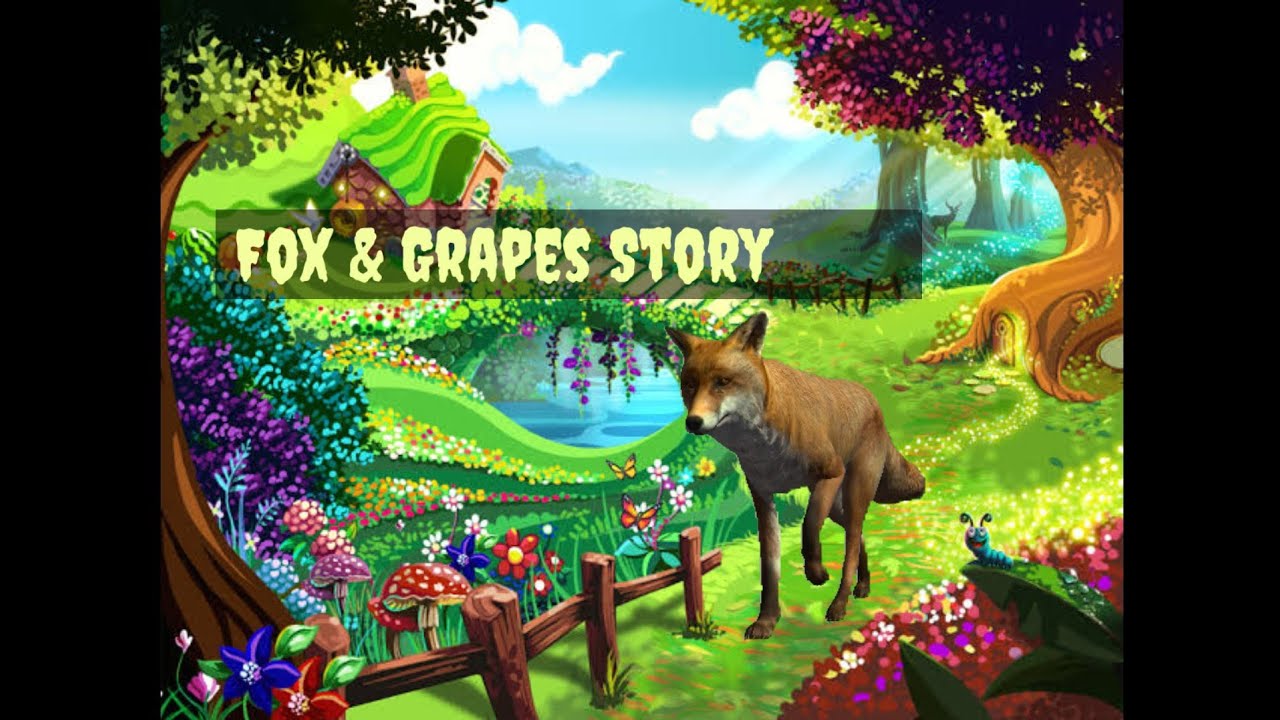 The Fox and Grapes story in Urdu /Hindi Story for kids / angor khatte