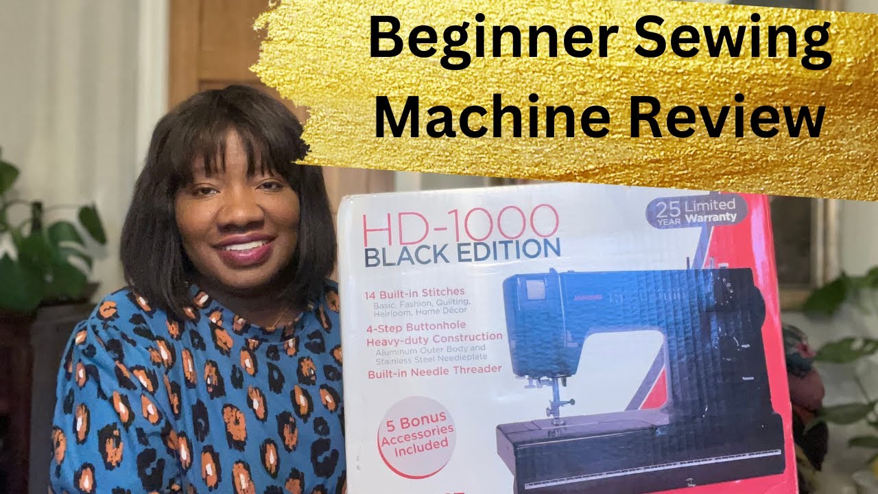 Обзор швейной машины для начинающих - JANOME HD 1000 Heavy Duty - Распаковка и тестирование.