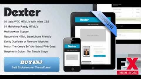 Preview Dexter - Responsive HTML Email Template Pack TForest