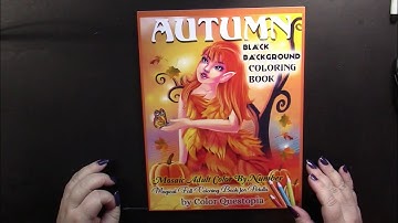 Flip & Review Autumn Color by Number by Color Questopia Black Edition (Adult Coloring)