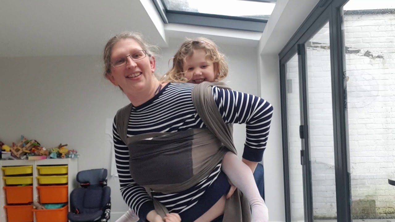 How to tie a Stretchy Wrap Double Hammock Back Carry YouTube