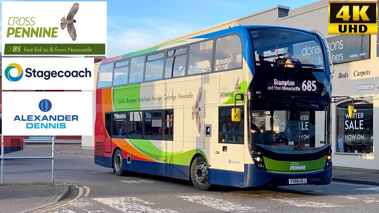 [Stagecoach: Cross Pennine 685 Newcastle to Carlisle] Alexander Dennis Enviro400MMC (11158/YX68UXJ)
