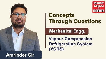 Vapour compression Refrigeration System (VCRS) | CTQ | ME | By Amrinder Sir | Faculty MADE EASY