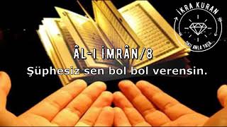 Âl-i İmrân  8 Furkân  1 Mansur El Salimi