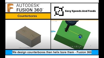 Fusion 360 Tutorial : Simple Counterbore Design and Toolpaths
