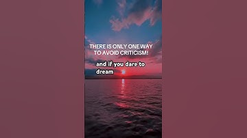 There is only one way to avoid criticism #motivation #inspirationalquotes #motivator #bestmotivator