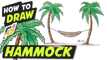 How to Draw HAMMOCK Palm Trees - Fun Easy Simple