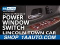 How to Replace Master Power Window Switch 1998-2002 Lincoln Town Car