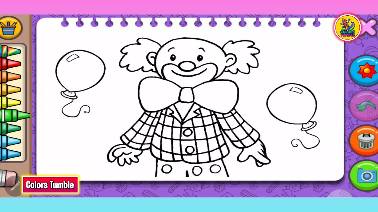 Coloring a Joker - Clowne | Kids Drawing & Coloring Video | Colors Tumble.