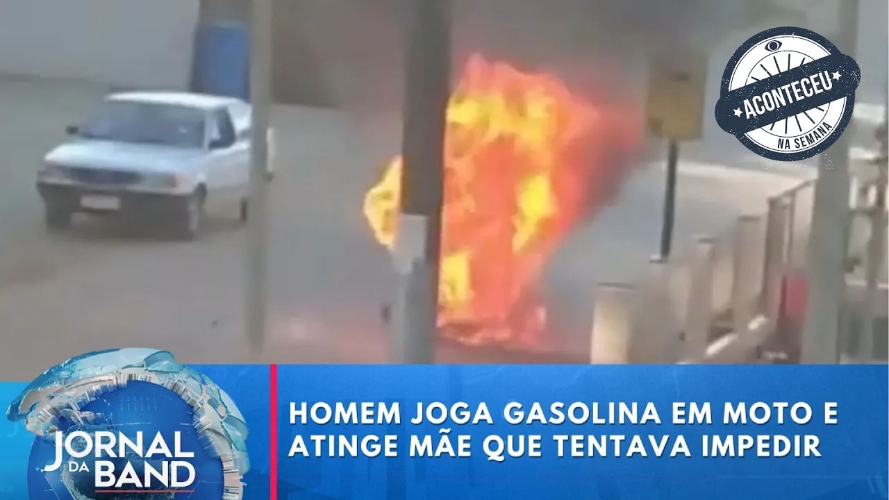 Filho tenta queimar moto apreendida e incendeia a própria mãe | Aconteceu na Semana