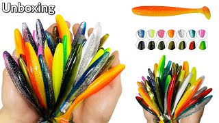 120mm Shad Worm Soft Bait | Artificial Silicone Fishing Lures - Unboxing screenshot 4