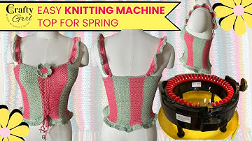 Perfect for Spring! Easy Knitting Machine Top #knittingmachine