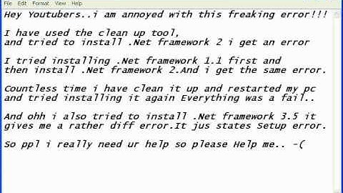 Net Framework 2 Setup Error!