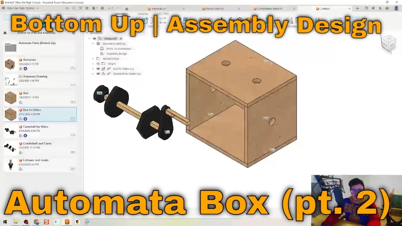 Cam Assembly Design Camshaft and Cams (Assembly Design) Pt. 2 | Bottom Up Model | Automata ...