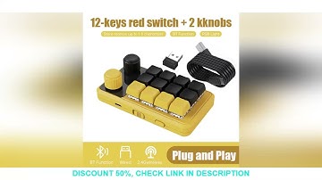 Programming Macro Custom Knob Keyboard RGB 3 Key Copy Paste Mini Button Photoshop Gaming Keypad Mech