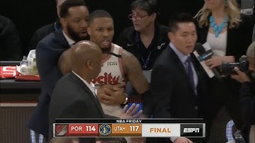 Damian Lillard tries to attack refs after obvious missed goaltending call