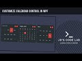 WPF C# | How to customize Calendar Control in WPF? | UI Design in Wpf C# (Jd's Code Lab)