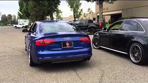 AWE Tuning S4 Comparison: Track with Resonated DP's / Touring  with Non-Resonated DP's