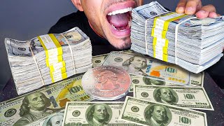 EDIBLE MONEY $100,000 PRANK DIY PAPER *NOT REAL FAKE* JERRY MUKBANG ASMR EATING MOUTH SOUNDS