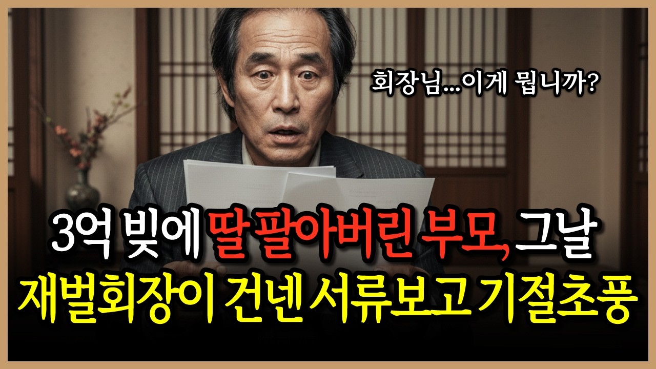 3억 도박 빚 때문에 72세 재벌회장에게 팔려간 24살 딸... 그날 밤, 노인의 충격적인 정체 | 시니어드라마 | 감동사연 | 노후사연 | 사연라디오 | 오디오북