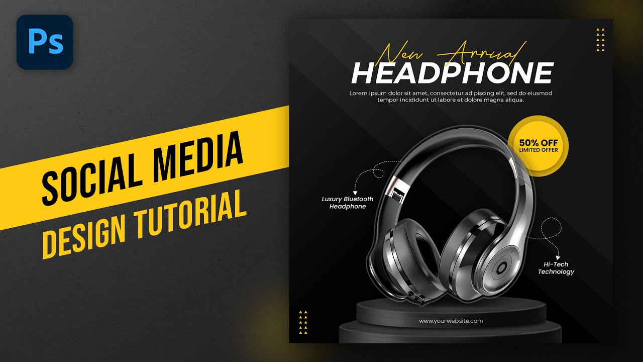 Photoshop Tutorial - E-Commerce Product Banner Design for Social Media ...