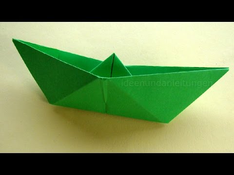 Papierboot Falten Einfaches Papierschiff Basteln Origami Boot Basteln Mit Papier