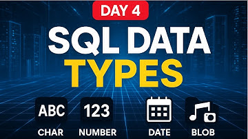 SQL Data Types Explained | Day 4 SQL  for Beginners (Char, Varchar, Number, Date, CLOB, BLOB)