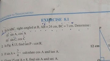 chapter 8 trigonometry exercise 8.1 math class 10th ncert in English or Hindi  1to 4 tak ## part(2)