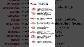 Descriptive Words for Personality &amp; Emotions
