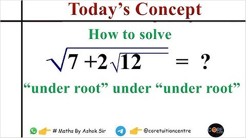 #coreconcepts 》 SQUARE ROOT UNDER SQUARE ROOT || root under root || double Square root