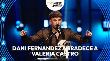 DANI FERNANDEZ agradece a VALERIA CASTRO su LOS40 Music Award Santander 2025 #Codorníu