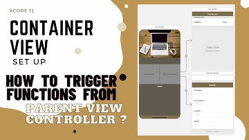 Container View Set Up Using Storyboard | Trigger Functions of Child VC from Parent VC | iOS | Swift