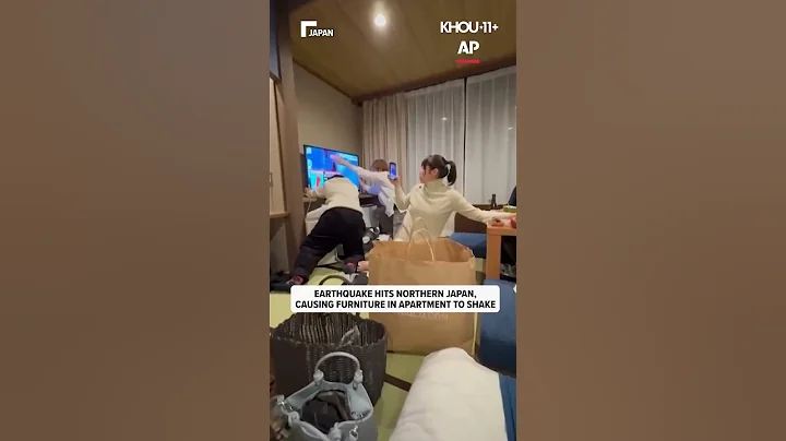 Video shows moment earthquake hits northern Japan, causing furniture in apartment to shake