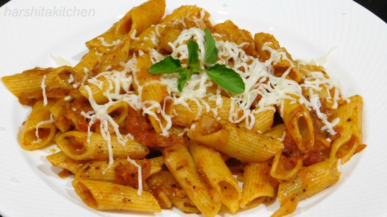 Red Sauce Penne Pasta Recipe Penne Pasta Arrabbiata, Cheesy Veg