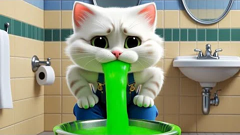 🤮🍏 The Kitten Ate a Strange Apple… Then Chaos Broke Out in Class! #aicat #catshorts #cat