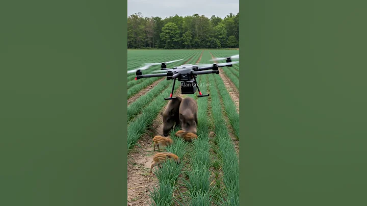 Drones capture wild boars that destroy crops1#villagelife#smartfarming #rurallife #farmingtraditions