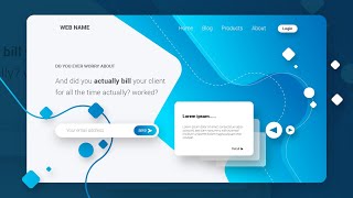 Landing page | Web design | Illustrator Tutorial  | Speed Art
