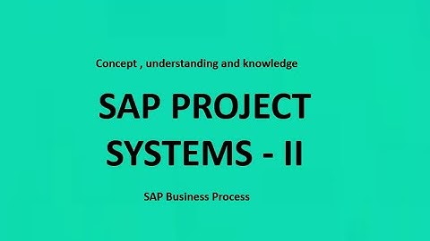 SAP Project System for beginners   II