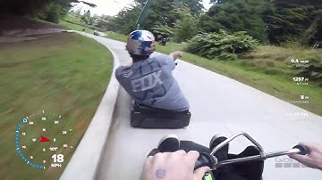 Huge squad race on luge in 36mph speeds - Real Life Mario Kart In New Zealand | CONTENTbible