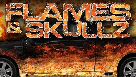 Skulls and Flames Vehicle Wrap Build - Photoshop Tutorial