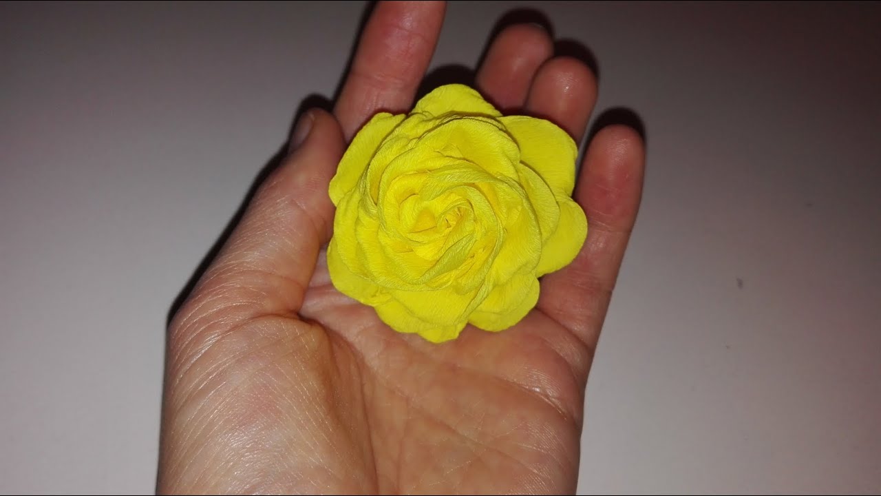 Jak Zrobic Roze Z Bibuly Marszczonej How To Make A Tissue Paper Rose Youtube